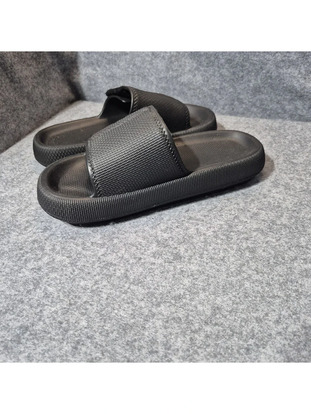 Adjustable Slide Sandals Open Toe Slip-Ons men's Size US 6.5 Black